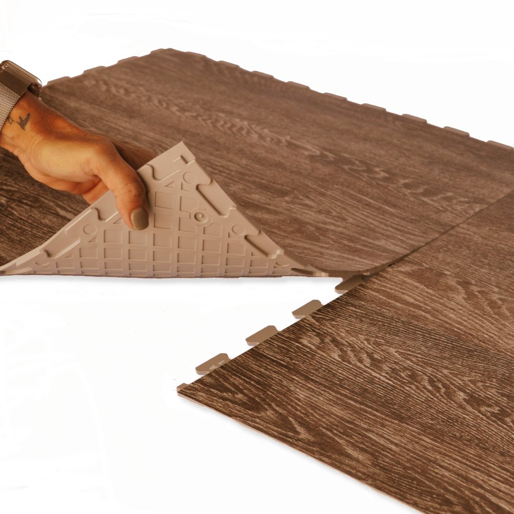 Flexible Interocking Tiles Wood Grains