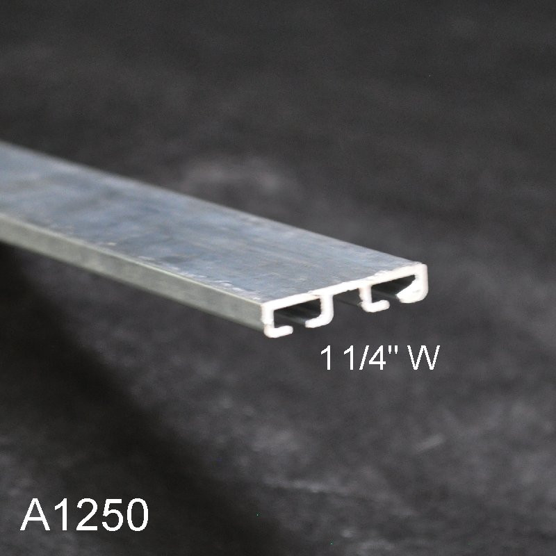 Aluminum Garage Door Bottom Seal Retainer 1 1/4" Flat A125000W