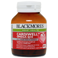 Blackmores CardiWell™ Omega Q10 is a convenient two-in-one formula for a healthy heart. It contains relevant doses of omega-3s as well as CoQ10 to support healthy functioning of the heart.