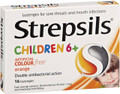 Strepsils Children Orange Colour free 16 Lozenges
