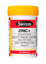 Swisse Ultiboost Zinc+ contains premium quality ingredients to help maintain a healthy immune system, general health and wellbeing.
This comprehensive formula contains zinc, vitamin A, magnesium, manganese and vitamin B6.
Zinc plays a key role in the maintenance and functioning of a healthy immune system and is essential for good health. Adequate levels of zinc help to support healthy skin and minor wound healing. Zinc is essential for male reproductive health including healthy sperm production.
Zinc also assists in the maintenance of healthy taste and smell and helps to support the metabolism of proteins, fats and carbohydrates.
The Swisse Ultiboost range is based on over 25 years of research.