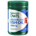 Why it works
•odourless formula – no fishy aftertaste or reflux
•helps maintain general health & wellbeing
•supports cardiovascular health
•helps maintain healthy cholesterol levels in healthy individuals
•assists in the maintenance of healthy brain function
•may help reduce inflammation & joint swelling associated with arthritis

Nature’s Own Odourless Fish Oil 1000mg is a natural source of Omega 3 essential fatty acids, with an odourless formula to reduce fishy aftertaste and reflux. Omega 3 is important for the maintenance of general health and wellbeing, as well as for heart, brain and joint health.

Odourless Fish Oil 1000mg is sourced naturally from ocean fresh wild fish, and is tested for pesticides and heavy metals including mercury – so you can be sure you are receiving high quality fish oil.