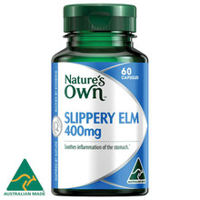 Nature's Own Slippery Elm 400mg 60 Capsules