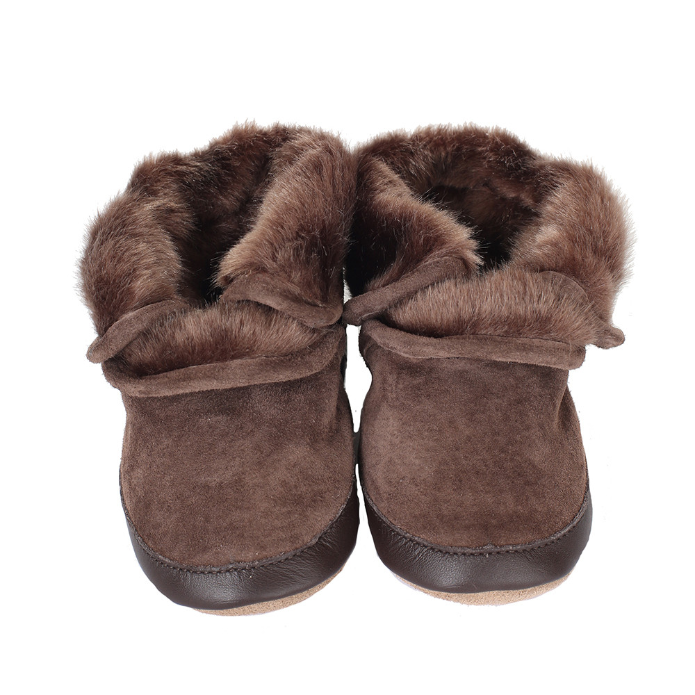Brown Cozy Ankle Baby, Infant, Toddler Boots Robeez