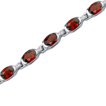 9.00 Carats Oval Shape Garnet Bracelet in Sterling Silver Style SB3696