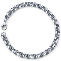 Cool and Classy: Mens Stainless Steel Rolo Link Bracelet Style SB3882