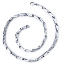 Absolutely Charismatic: Mens Stainless Steel Fancy Conical Link 20 Inch Chain Necklace Style SN8882