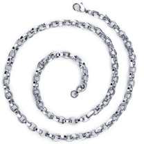Effortless Flair: Mens Stainless Steel Belcher Link 20 InchChain Necklace Style SN8902