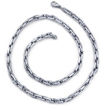 Sleek and Handsome: Mens Stainless Steel Modern Link 20 Inch Chain Necklace Style SN8928