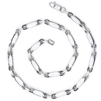 Masculine and Distinctive: Stainless Steel Fancy Heavy-duty Link Chain Necklace Style SN8982