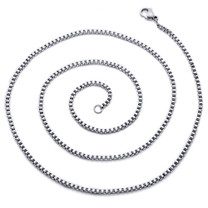 Mens 22 inch Stainless Steel Box Chain Necklace Style SN10242
