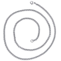 3mm Stainless Steel Rolo Chain Necklace available in 22, 24, 26, 30, and 36 inch length Style SN10568