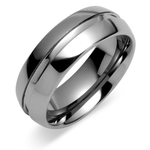 8 mm Mens Tungsten Carbide Rings Wedding Bands Round Style