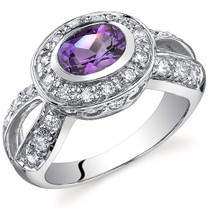 Majestic Brilliance 0.75 carats Amethyst Sterling Silver Ring in Sizes 5 to 9 Style SR9750