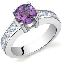 Simply Sophisticated 1.25 carats Amethyst Sterling Silver Ring in Sizes 5 to 9 Style SR9786
