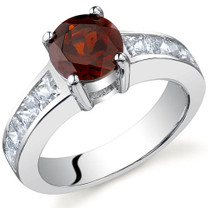 Simply Sophisticated 1.50 carats Garnet Sterling Silver Ring in Sizes 5 to 9 Style SR9788