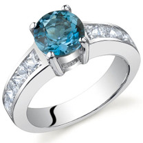 Simply Sophisticated 1.50 carats London Blue Topaz Sterling Silver Ring in Sizes 5 to 9 Style SR9792