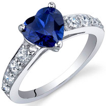 Dazzling Love 1.75 Carats Blue Sapphire Sterling Silver Ring in Sizes 5 to 9 Style SR9824