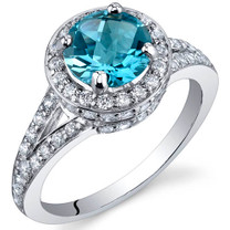 Majestic Sensation 1.50 Carats Swiss Blue Topaz Sterling Silver Ring in Sizes 5 to 9 Style SR9874
