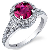 Majestic Sensation 1.75 Carats Ruby Sterling Silver Ring in Sizes 5 to 9 Style SR9878
