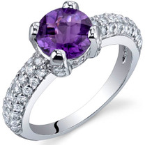 Stunning Seduction 1.25 Carats Amethyst Sterling Silver Ring in Sizes 5 to 9 Style SR9884