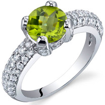 Stunning Seduction 1.25 Carats Peridot Sterling Silver Ring in Sizes 5 to 9 Style SR9888