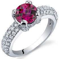 Stunning Seduction 1.75 Carats Ruby Sterling Silver Ring in Sizes 5 to 9 Style SR9894