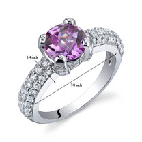 Stunning Seduction 1.75 Carats Pink Sapphire Sterling Silver Ring in Sizes 5 to 9 Style SR9896