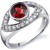 Captivating Curves 1.00 carats Garnet Sterling Silver Ring in Sizes 5 to 9 Style SR10192