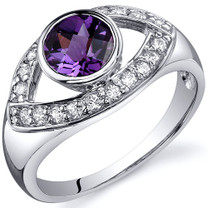 Captivating Curves 1.00 carats Alexandrite Sterling Silver Ring in Sizes 5 to 9 Style SR10206