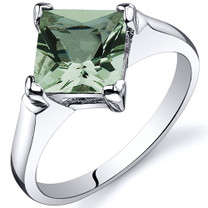 green amethyst engagement ring sets
