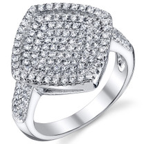 Dazzling Micro Pave CZ Sterling Silver Ring Available Sizes 5 to 9 Style SR10788