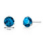14 Kt White Gold Round Cut 2.00 ct London Blue Topaz Earrings E18456