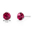 14 Kt White Gold Round Cut 2.25 ct Ruby Earrings E18458