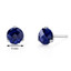 14 Kt White Gold Round Cut 2.25 ct Blue Sapphire Earrings E18460