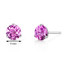 14 Kt White Gold Round Cut 2.25 ct Pink Sapphire Earrings E18462