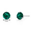 14 Kt White Gold Round Cut 1.50 ct Emerald Earrings E18466