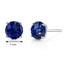 14 kt White Gold Round Cut 2.25 ct Blue Sapphire Earrings E18486