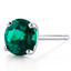 14 kt White Gold Round Cut 1.50 ct Emerald Earrings E18492