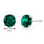 14 kt White Gold Round Cut 1.50 ct Emerald Earrings E18492