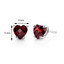 14 kt White Gold Heart Shape 1.75 ct Garnet Earrings E18524