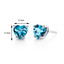 14 kt White Gold Heart Shape 1.75 ct Swiss Blue Topaz Earrings E18532