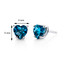 14 kt White Gold Heart Shape 2.00 ct London Blue Topaz Earrings E18534