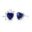 14 kt White Gold Heart Shape 2.50 ct Blue Sapphire Earrings E18538