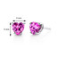 14 kt White Gold Heart Shape 2.25 ct Pink Sapphire Earrings E18540
