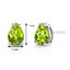 14 kt White Gold Pear Shape 1.50 ct Peridot Earrings E18556