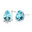 14 kt White Gold Pear Shape 1.50 ct Swiss Blue Topaz Earrings E18558