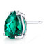 14 kt White Gold Pear Shape 1.25 ct Emerald Earrings E18570