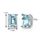 14 kt White Gold Emerald Cut 1.75 ct Aquamarine Earrings E18572