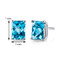 14 kt White Gold Radiant Cut 2.25 ct Swiss Blue Topaz Earrings E18584